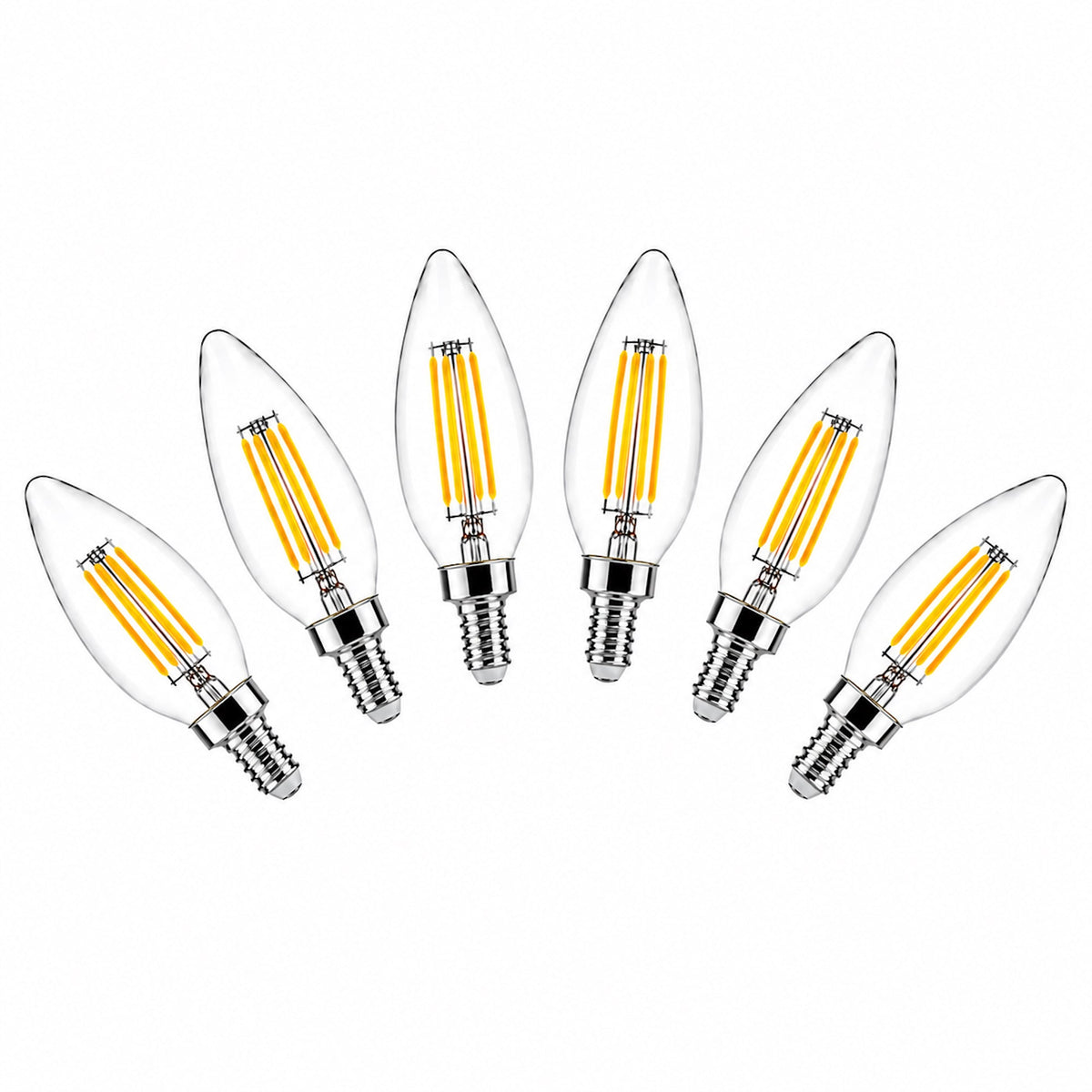 4W Candle LED Bulb (E14) Clear in Cool White