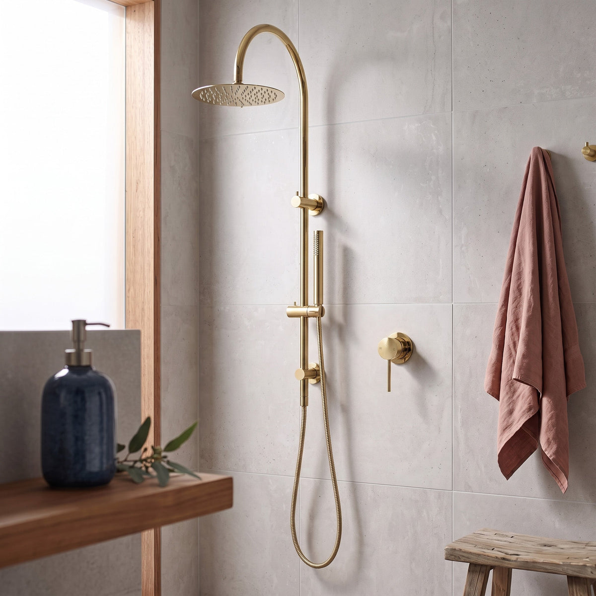 Reno Shower Mixer - Polished Gold