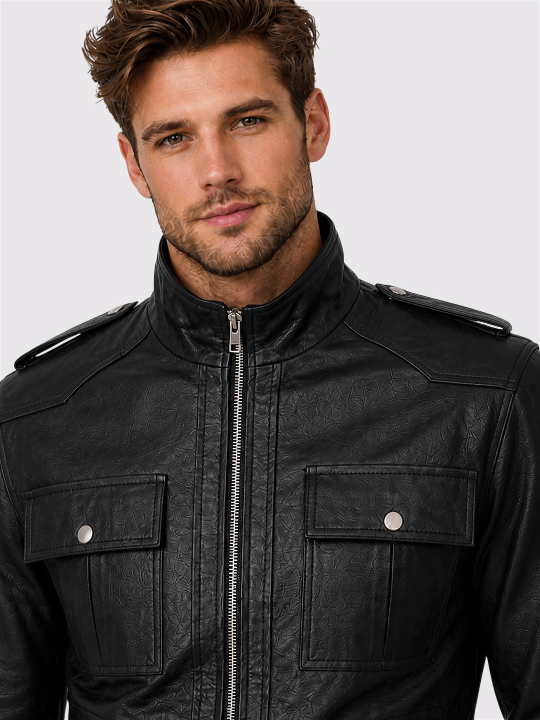 Biker Black Men's Designer Leather Jacket