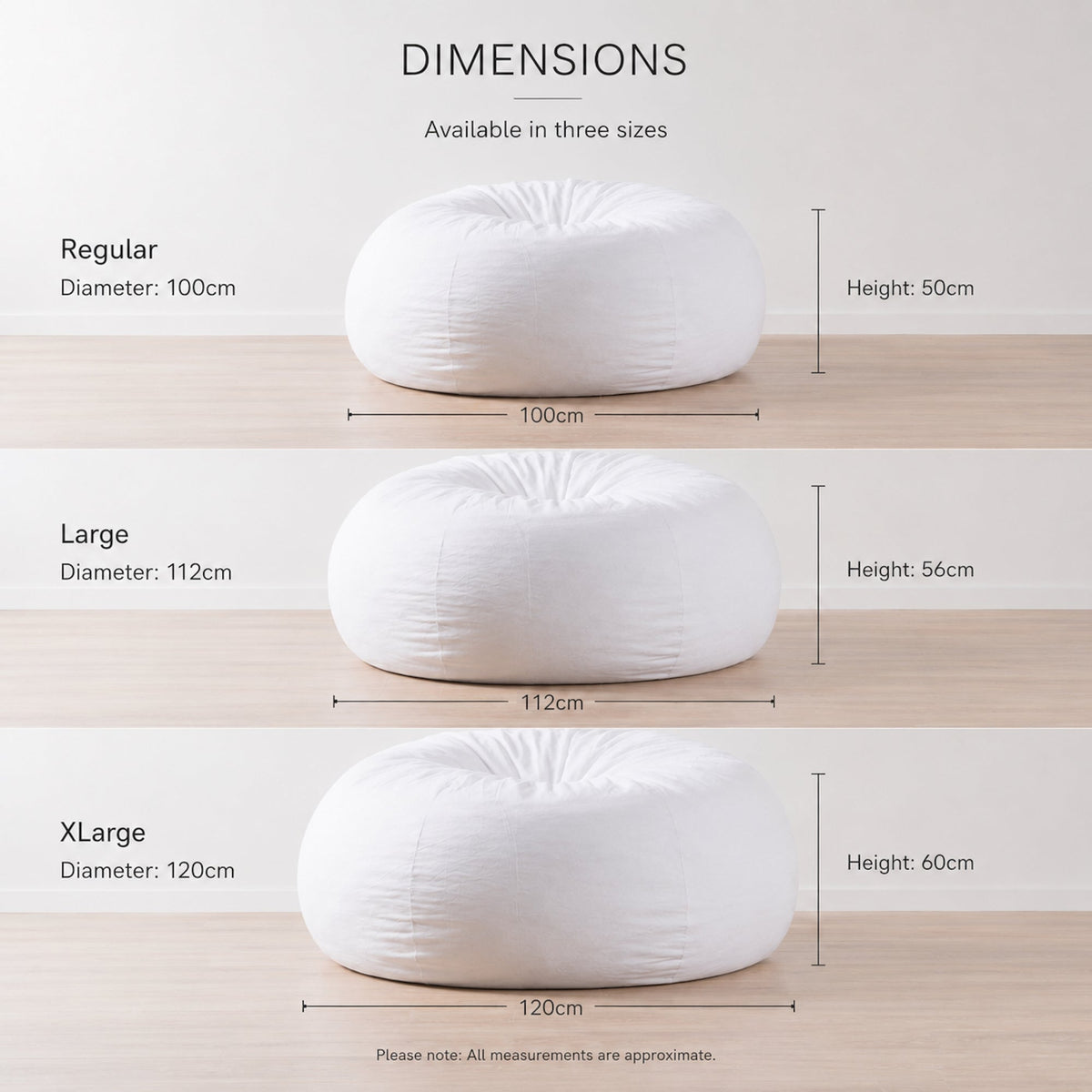 Bean Bag Liner - White