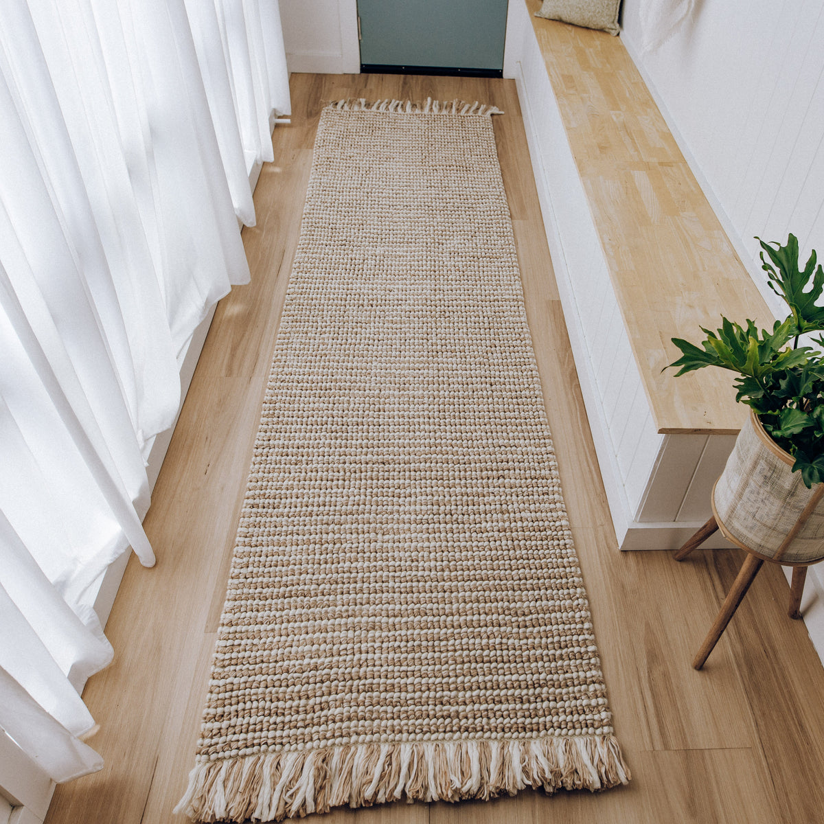 Amora Handwoven Floor Rug in Terracotta & Natural Tones