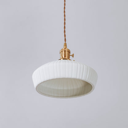 Evelyn Ceramic Pleated Pendant Light