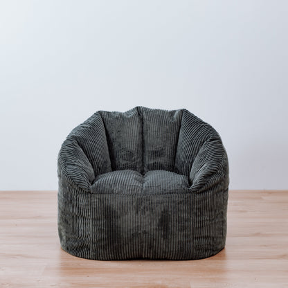 Corduroy Tub Chair Bean Bag Cover - Charcoal
