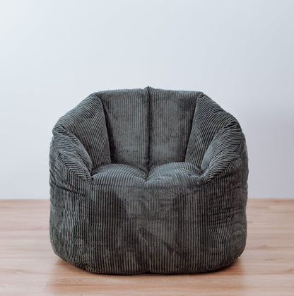 Corduroy Tub Chair Bean Bag Cover - Charcoal