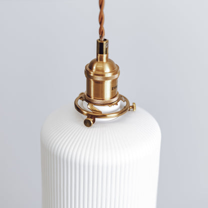 Gloria Ceramic Pleated Pendant Light