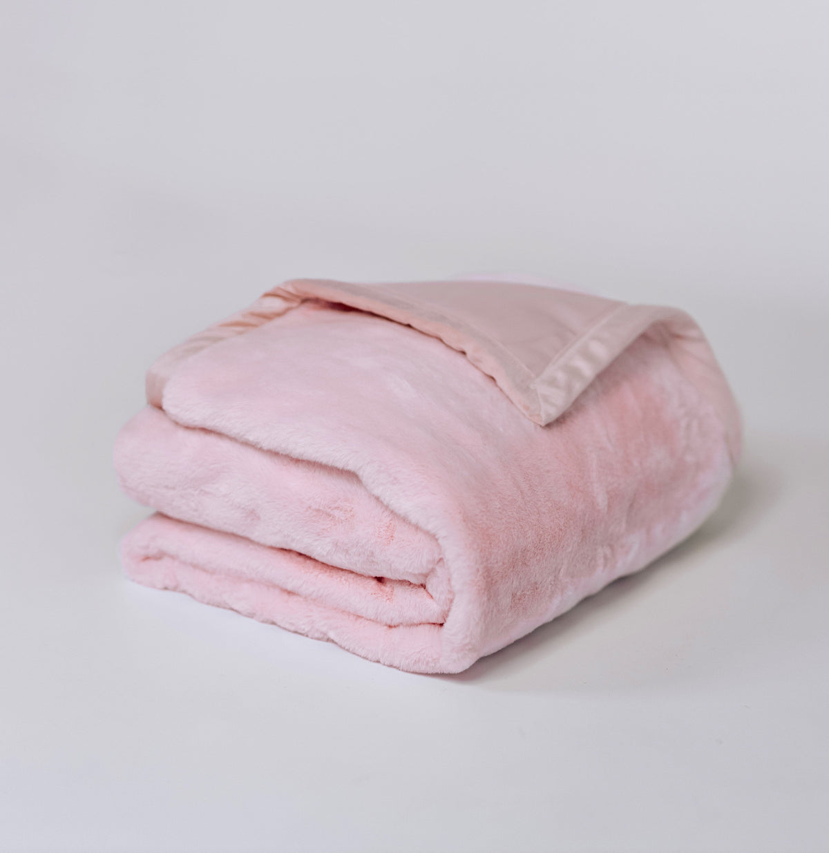 Cloud Plush Fur Throw Blanket - Soft Pink