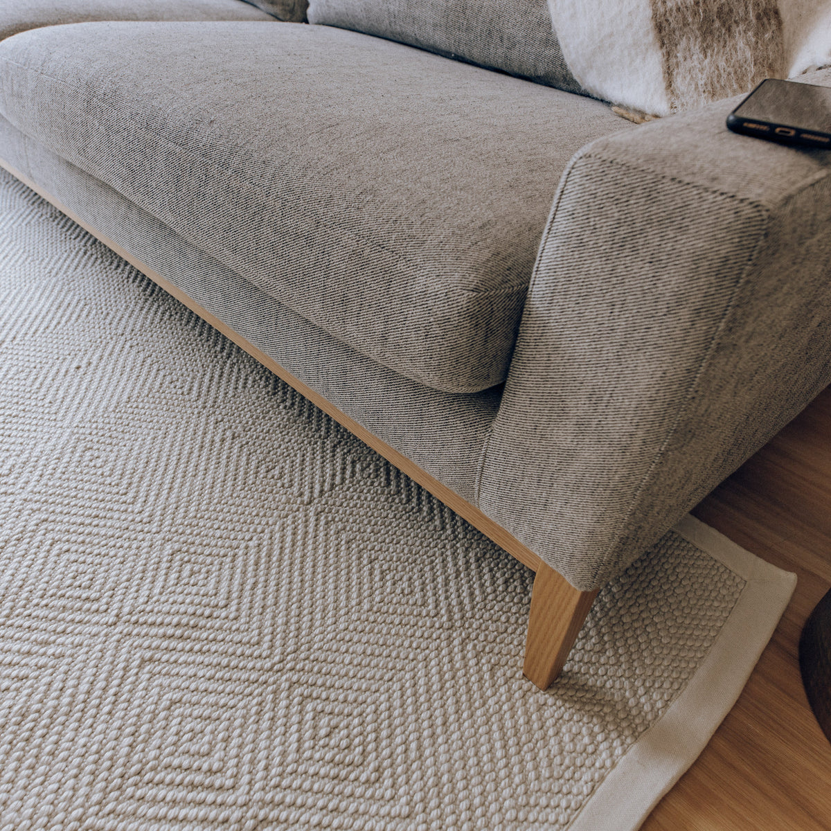 Janna Handwoven Floor Rug in Natural Tones