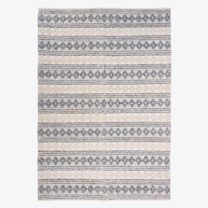 Ellie Handwoven Floor Rug in Blue & Natural Tones