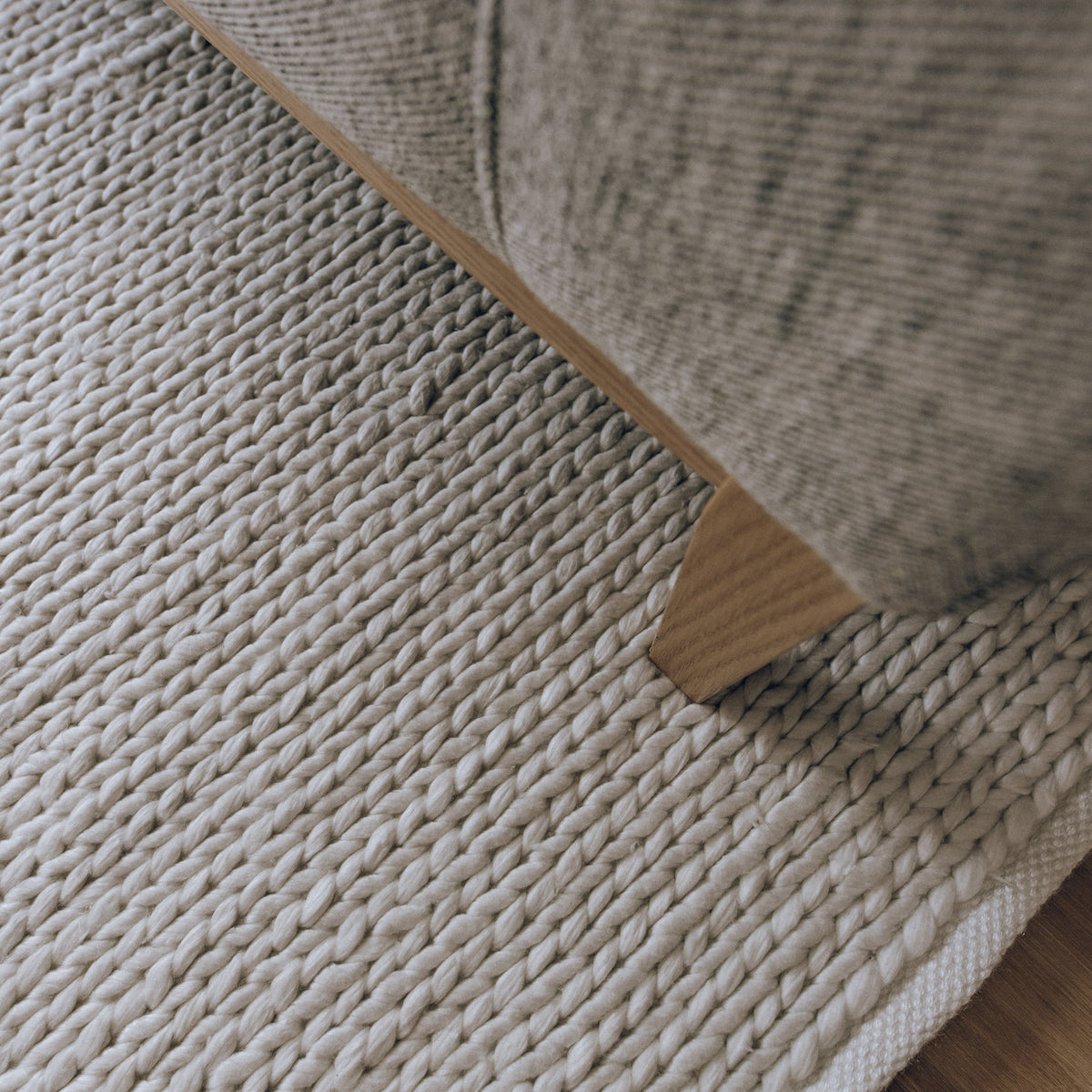 Kiara Handwoven Floor Rug in White Tones