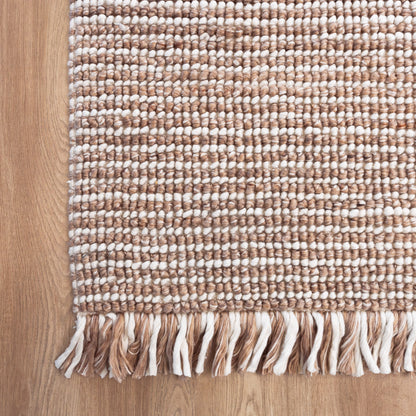Amora Handwoven Floor Rug in Terracotta & Natural Tones