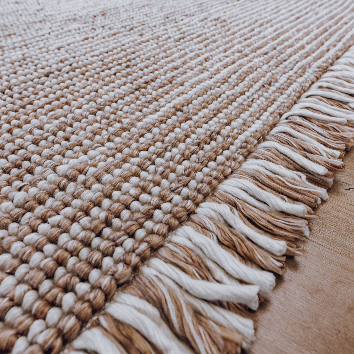 Amora Handwoven Floor Rug in Terracotta & Natural Tones