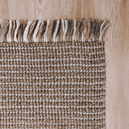 Amora Handwoven Floor Rug in Terracotta & Natural Tones