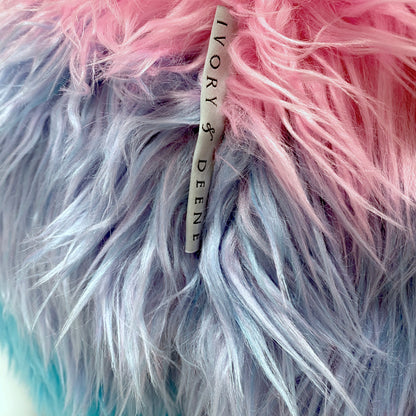 Lush Fur Bean Bag - Unicorn Rainbow Ombre