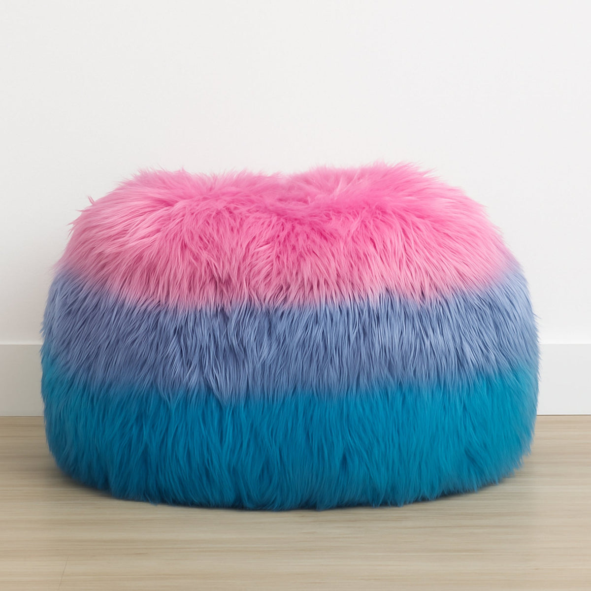 Lush Fur Bean Bag - Unicorn Rainbow Ombre