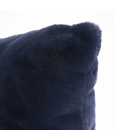 Cloud Plush Fur Cushion Cover with Insert - Navy