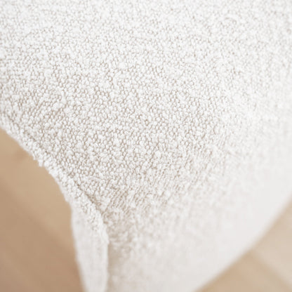 Denver Boucle Bench Seat - White