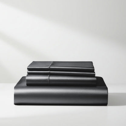 Satin Sheet Set - Charcoal Grey