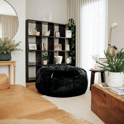 Pierre Fur Bean Bag - Black