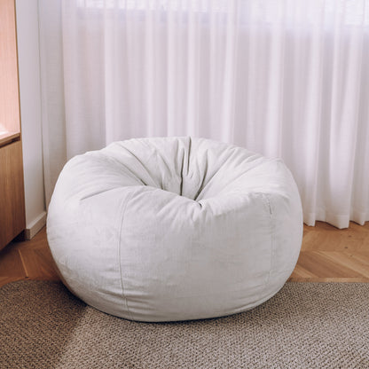 Pierre Fur Bean Bag - Silver Grey
