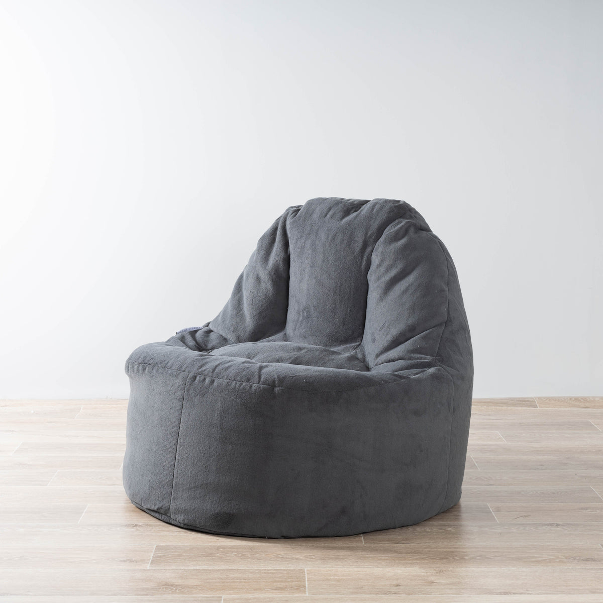 Lounger Plush Fur Bean Bag Chair Cover - Charcoal