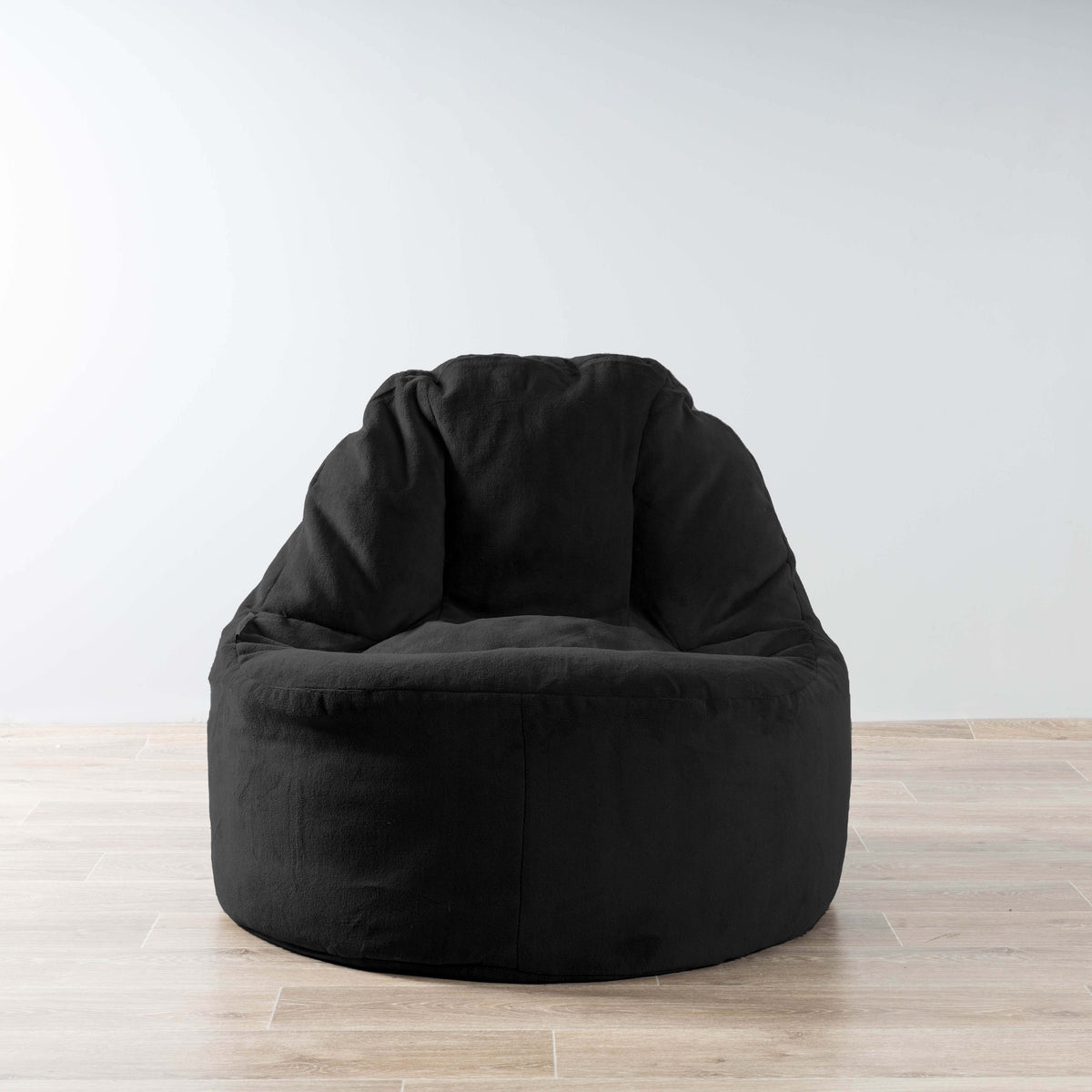Lounger Plush Fur Bean Bag Chair Cover - Black