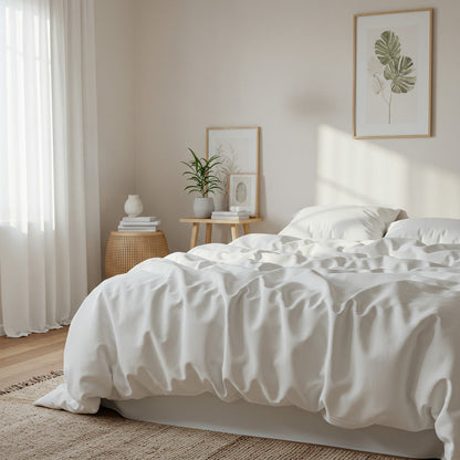 Silky Soft Bamboo Quilt Cover - White