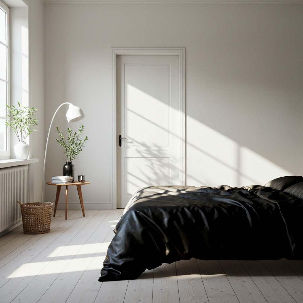 Silky Soft Bamboo Quilt Cover - Black