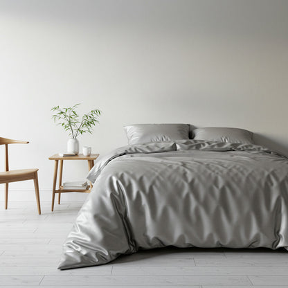 Silky Soft Bamboo Quilt Cover - Silver