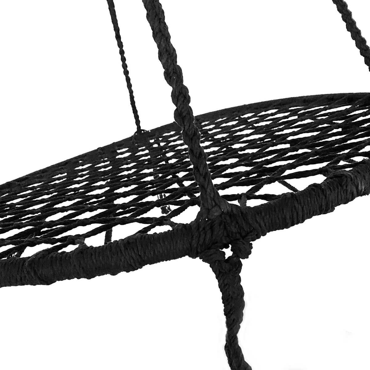 Morocco Macrame Hanging Hammock Swing - Black