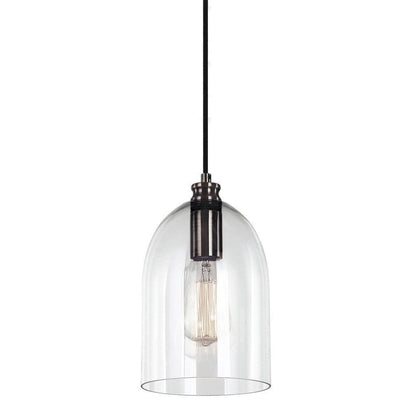 Willow Dome Glass Pendant Light - Pearl Black