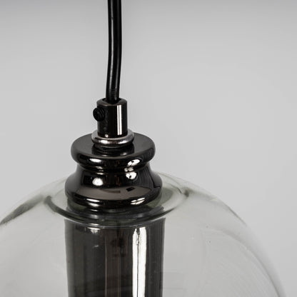 Willow Dome Glass Pendant Light - Pearl Black
