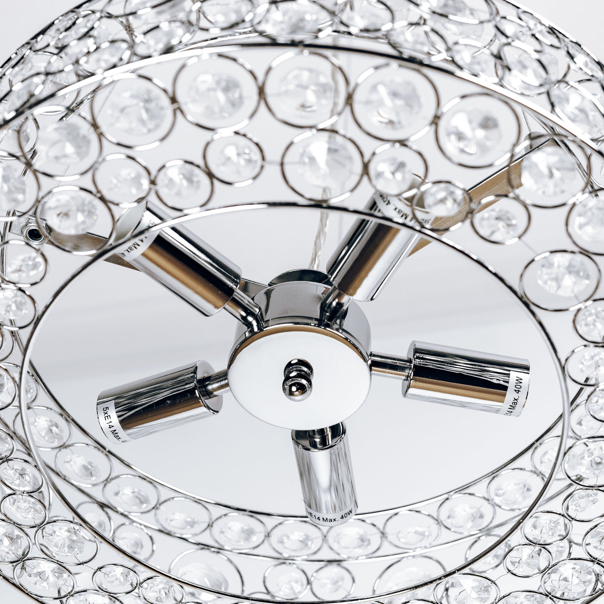 Chateau Crystal Pendant Light - Chrome
