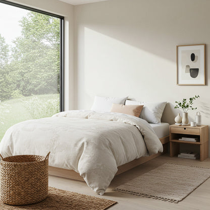 Fur Velvet Quilt Cover - Ivory