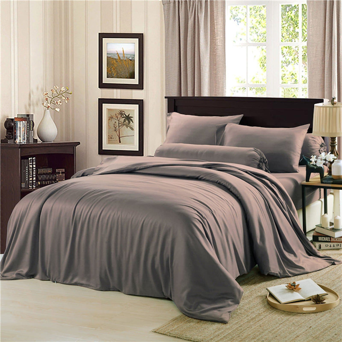 Joy Collection Quilt Cover Set - Charcoal