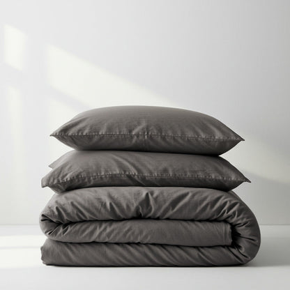 Joy Collection Quilt Cover Set - Charcoal