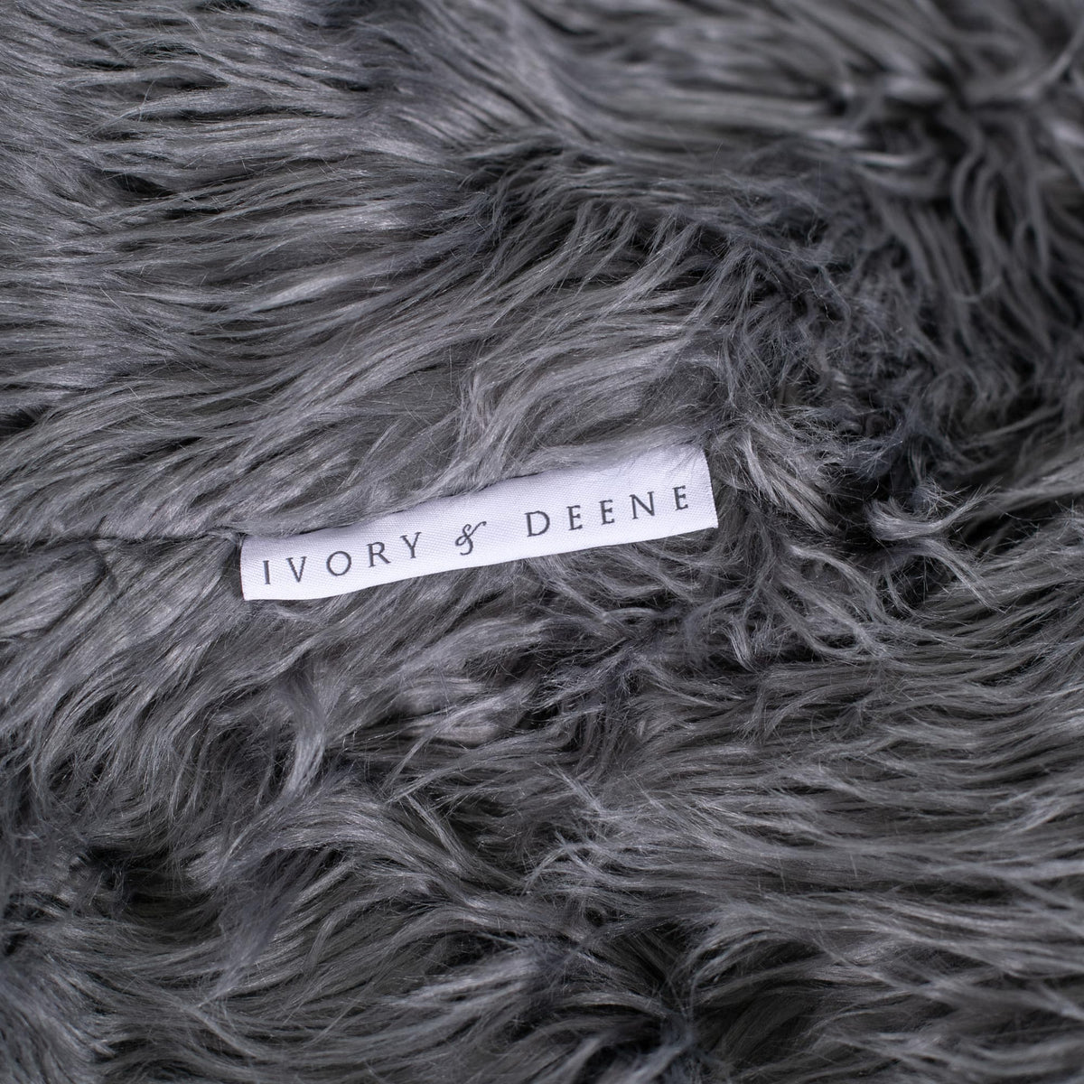 Lush Fur Bean Bag - Charcoal