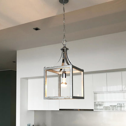 Langham Hampton Style Lantern Pendant Light - Chrome