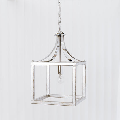 Langham Hampton Style Lantern Pendant Light - Chrome