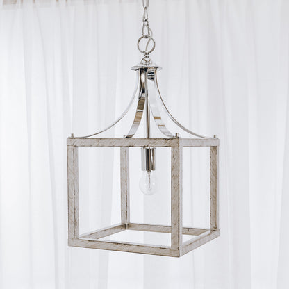 Langham Hampton Style Lantern Pendant Light - Chrome