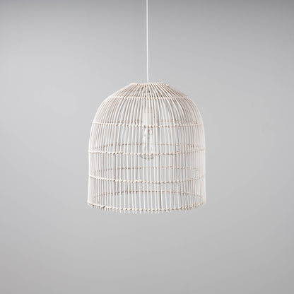 Siena Rattan Cane Pendant Light - Whitewash
