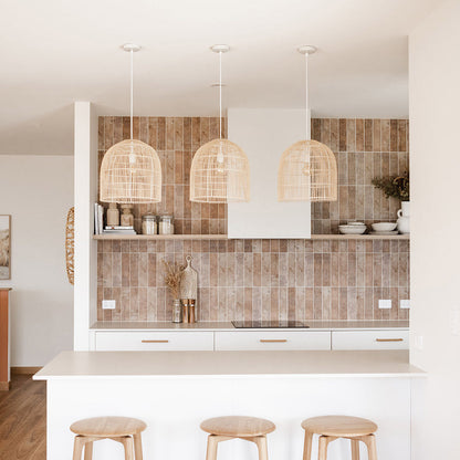 Siena Rattan Cane Pendant Light - Natural