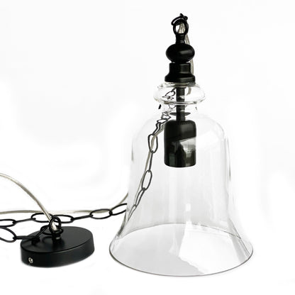 Gracie Glass Bell Shape Pendant Light - Black