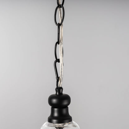 Gracie Glass Bell Shape Pendant Light - Black