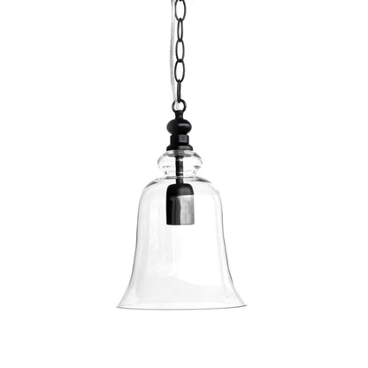 Gracie Glass Bell Shape Pendant Light - Black