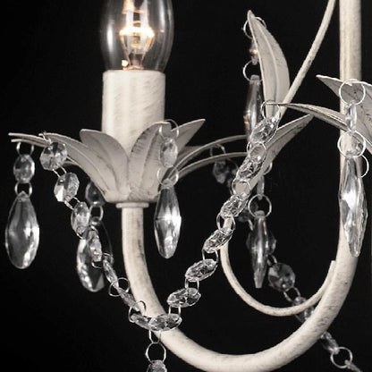Harmony Leaf Chandelier 5 Light - White