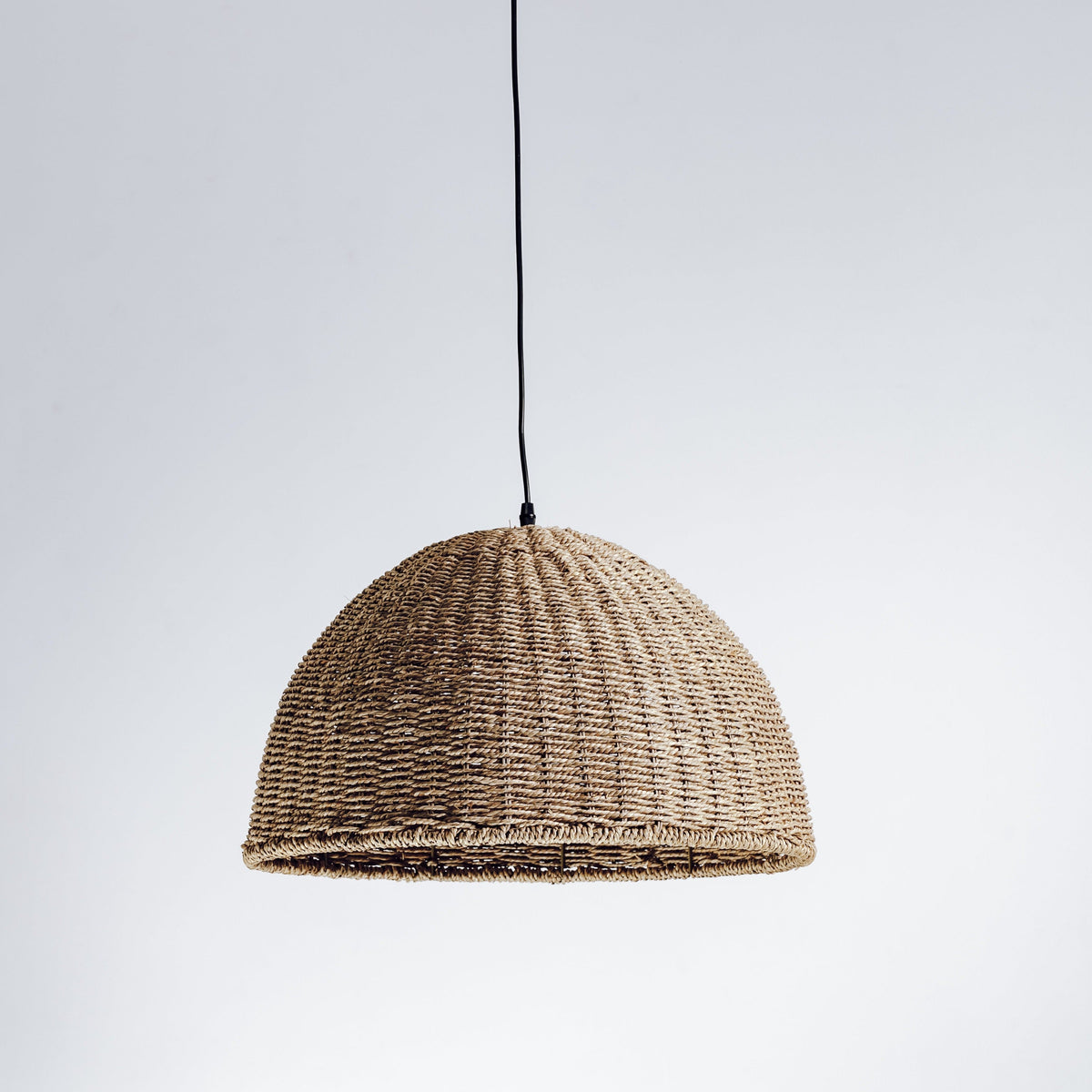 Villa Dome Rope Pendant Light - Natural