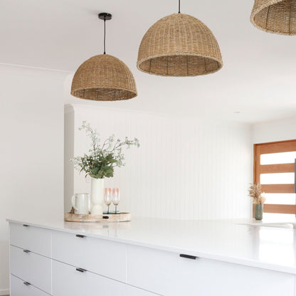 Villa Dome Rope Pendant Light - Natural