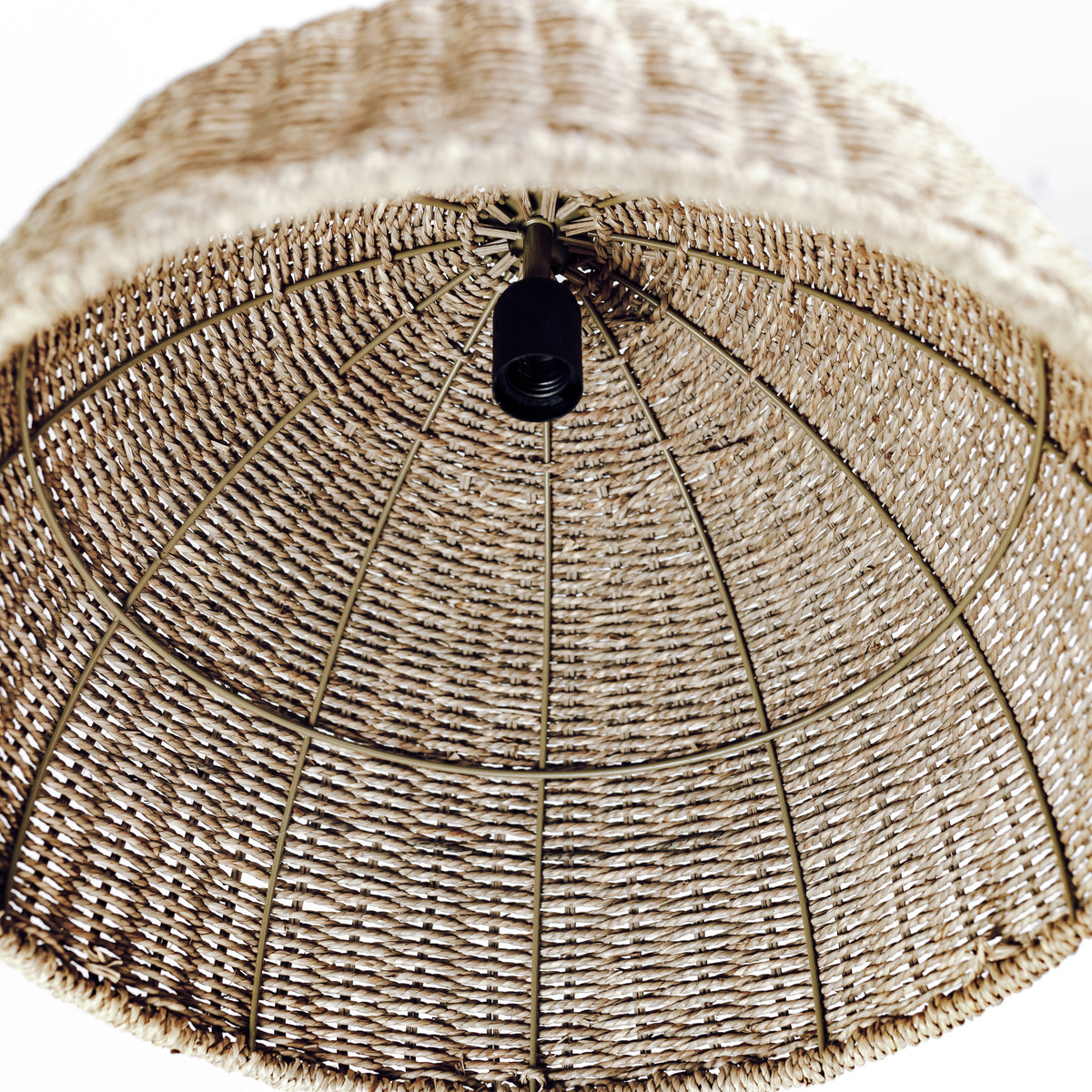 Villa Dome Rope Pendant Light - Natural
