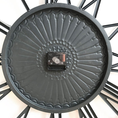 Large Metal Wall Clock - Tuscany - Charcoal