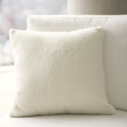 Boucle Teddy Cushion Cover + Insert - French White